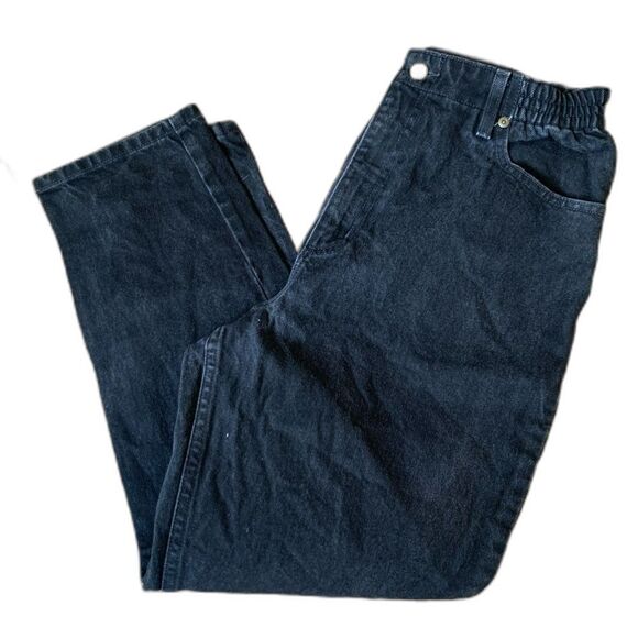 L.L. Bean Relaxed Fit Black Denim Vintage Petite Jeans Size 14 - Picture 4 of 9